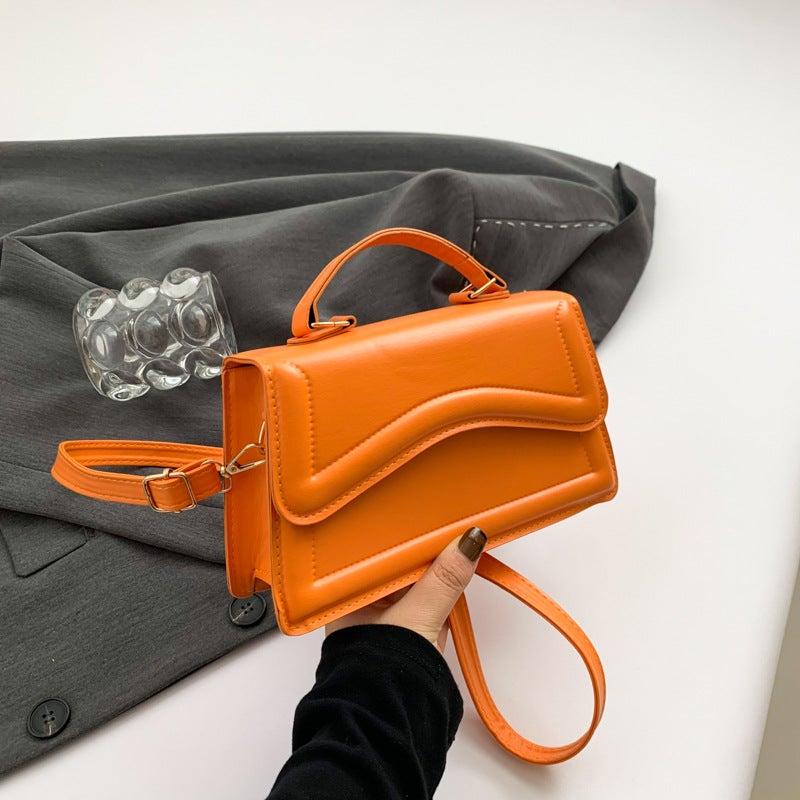 2024 Spring And Pure Color Small Fresh Korean Style Handbag Versatile Ins Single Shoulder Crossbody Bag Small Square Bag - Image 5