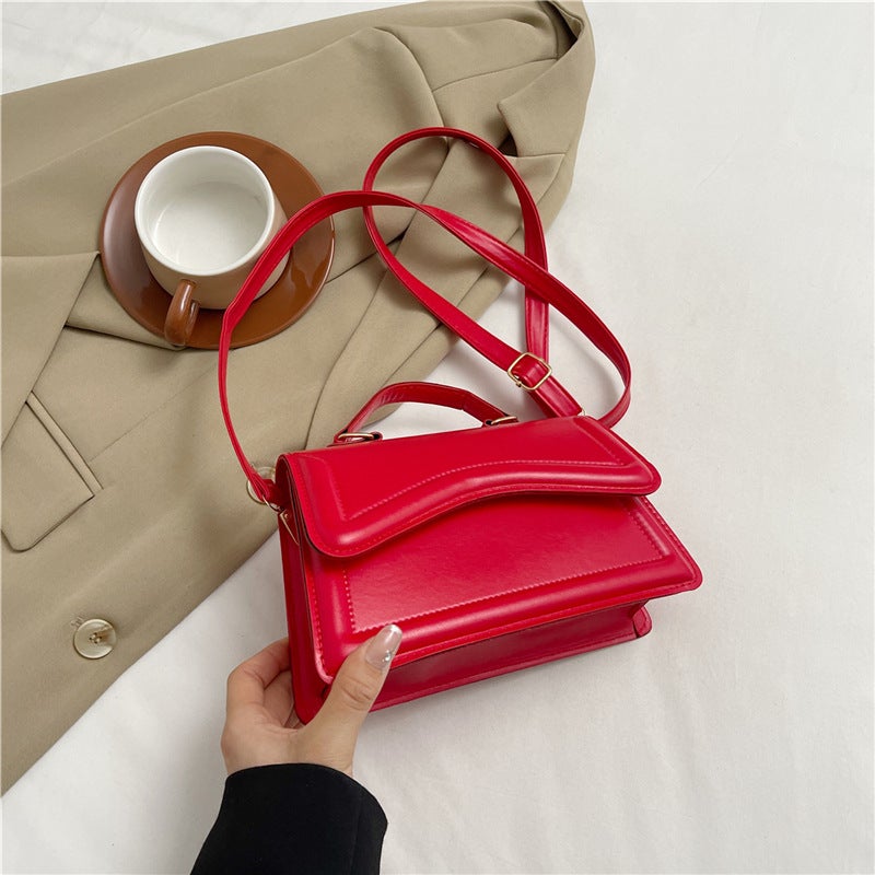 2024 Spring And Pure Color Small Fresh Korean Style Handbag Versatile Ins Single Shoulder Crossbody Bag Small Square Bag - Image 1