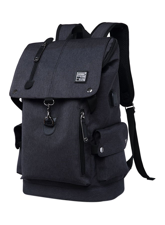 School Backpack With Usb Charger Black - Image 2