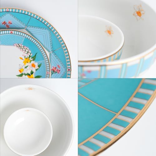 Shay Ceramic Dinner Set, 14 Pcs, Nargis | Crockery Set for Dining Table | Dining Sets Crockery Items | Glossy Finish | Premium Stoneware (Nargis, 14 Pieces) - Image 3