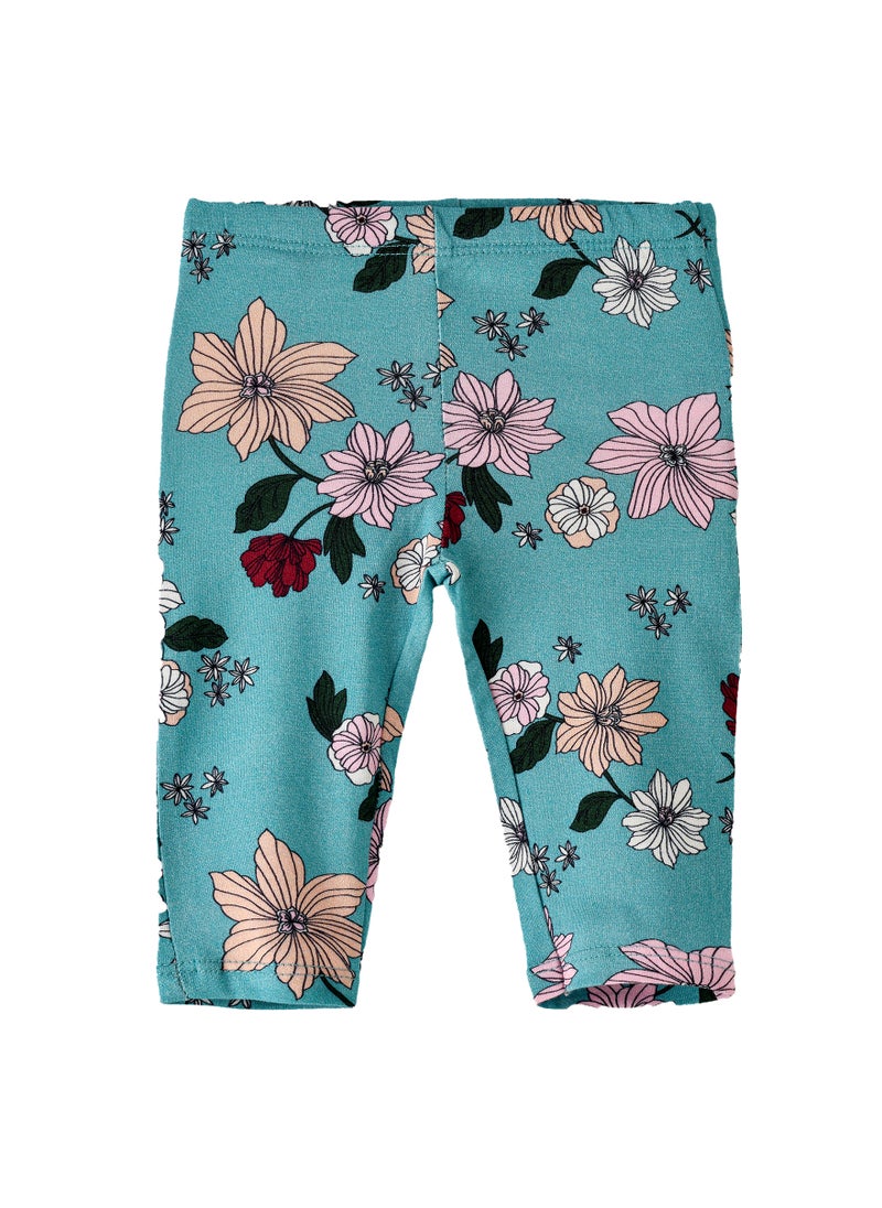 Jelliene Girls' Floral Print Elastic Waist Leggings  - Image 1