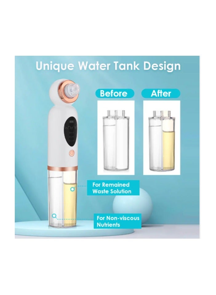 Generic Small Bubble Skin Beautifier Facial Blackhead Remover Vacuum, Facial Pore Cleaner Device with 6 Removable Suction Head for Women and Men  - Image 3