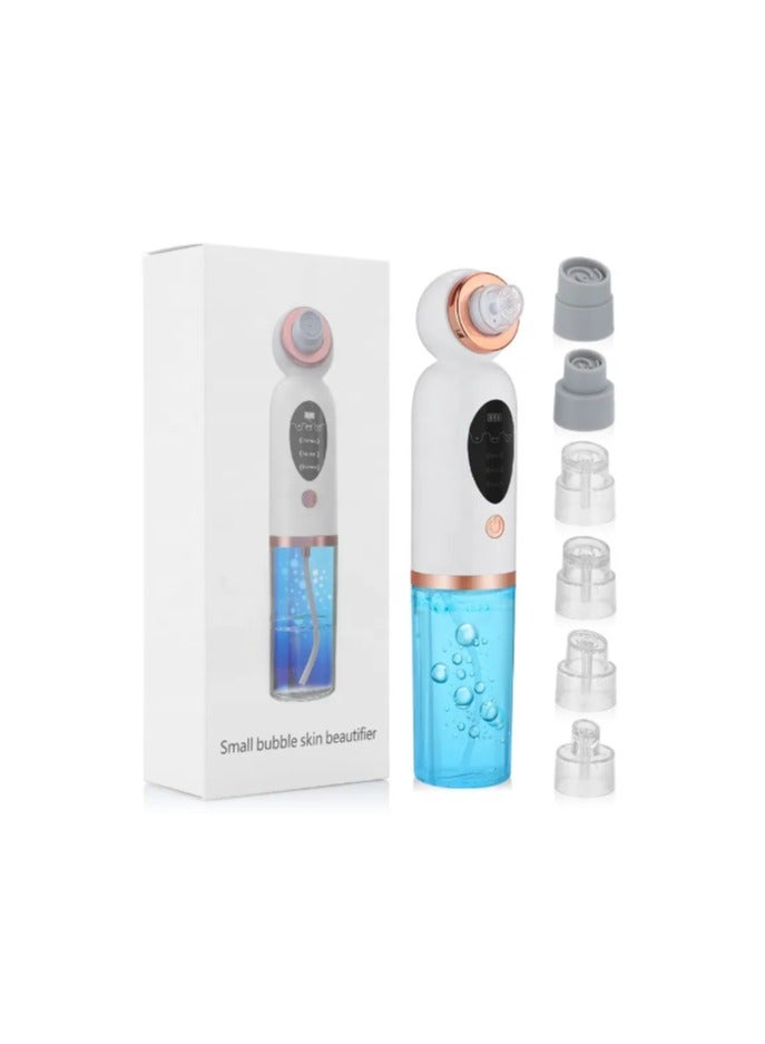 Generic Small Bubble Skin Beautifier Facial Blackhead Remover Vacuum, Facial Pore Cleaner Device with 6 Removable Suction Head for Women and Men  - Image 1