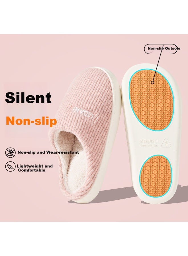 Tzldn Non-slip Cotton Slippers Elderly Anti-slip Women's Autumn Winter Indoor Fleece Thickened Warm Couple Cotton Shoes Female - Image 1