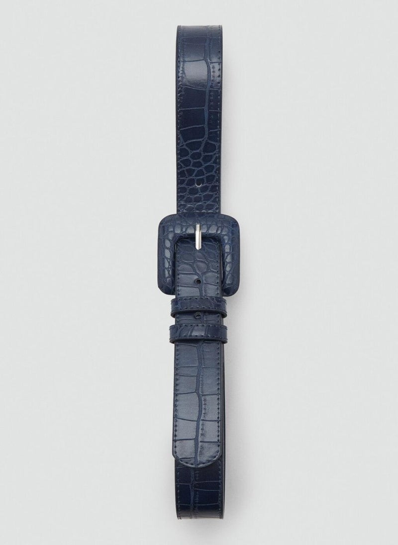 MANGO Crocodile-Effect Belt  - Image 2