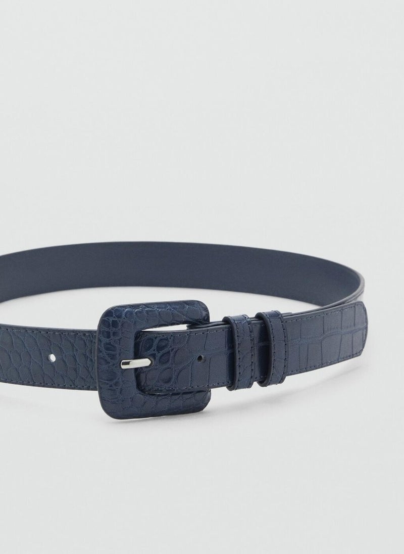 MANGO Crocodile-Effect Belt  - Image 3