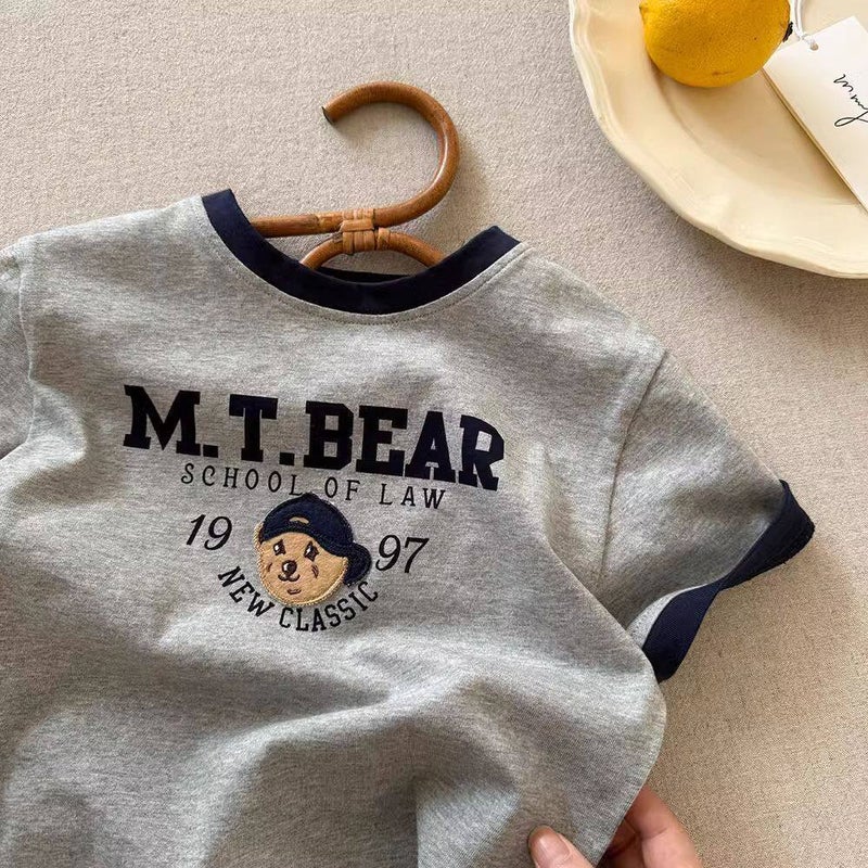 Cotton Kids Cartoon Print Short Sleeve T-Shirt - Image 2