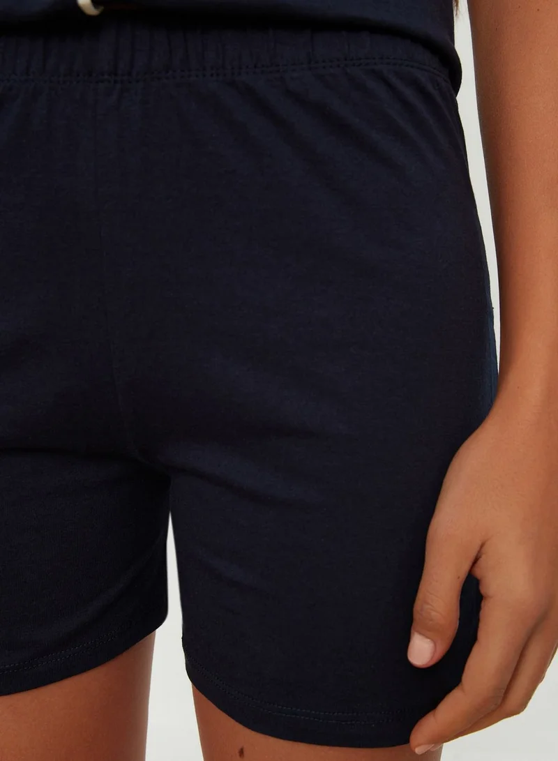 trendyol Piping Detail Knitted Pajamas Set