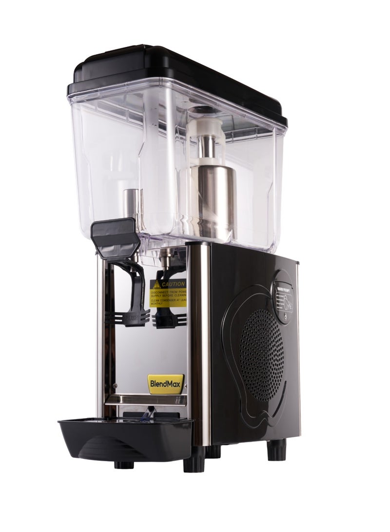 BlendMax Commercial Cold Beverage Dispenser Machine, Juice Dispenser, Water Dispenser, with Drip Tray Transparent, 1 Tank, 12 Litres, 224x445x655 (mm) - Image 1