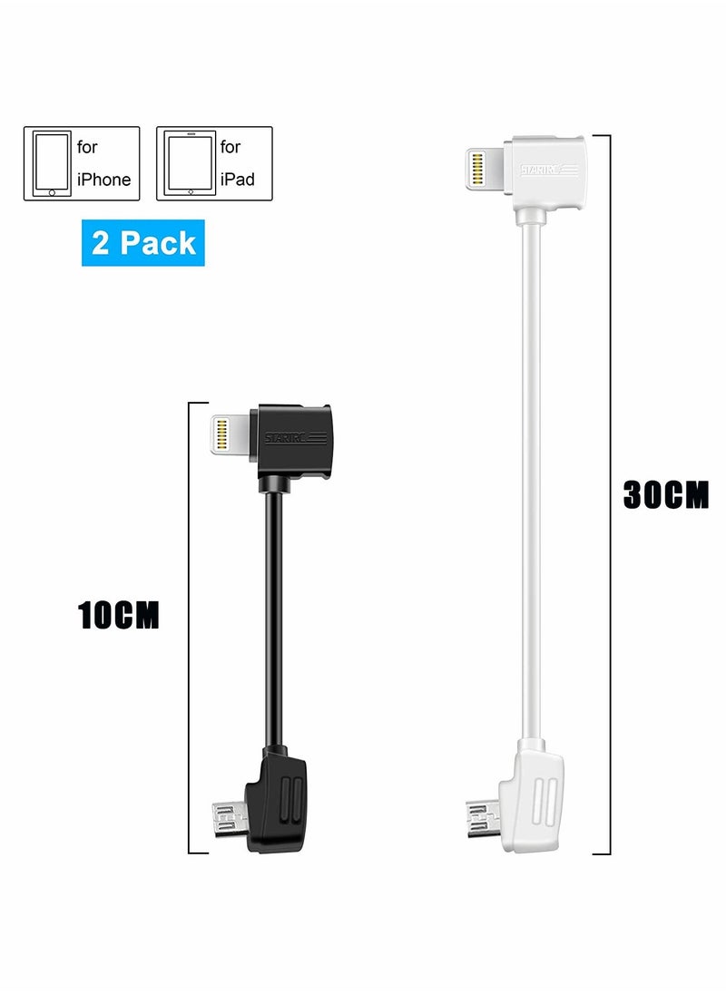 SYOSI - 2 Pack Lightning Data Cable to Micro USB for Mini SE Mavic Pro Zoom Air Spark Controller Accessories - Image 1
