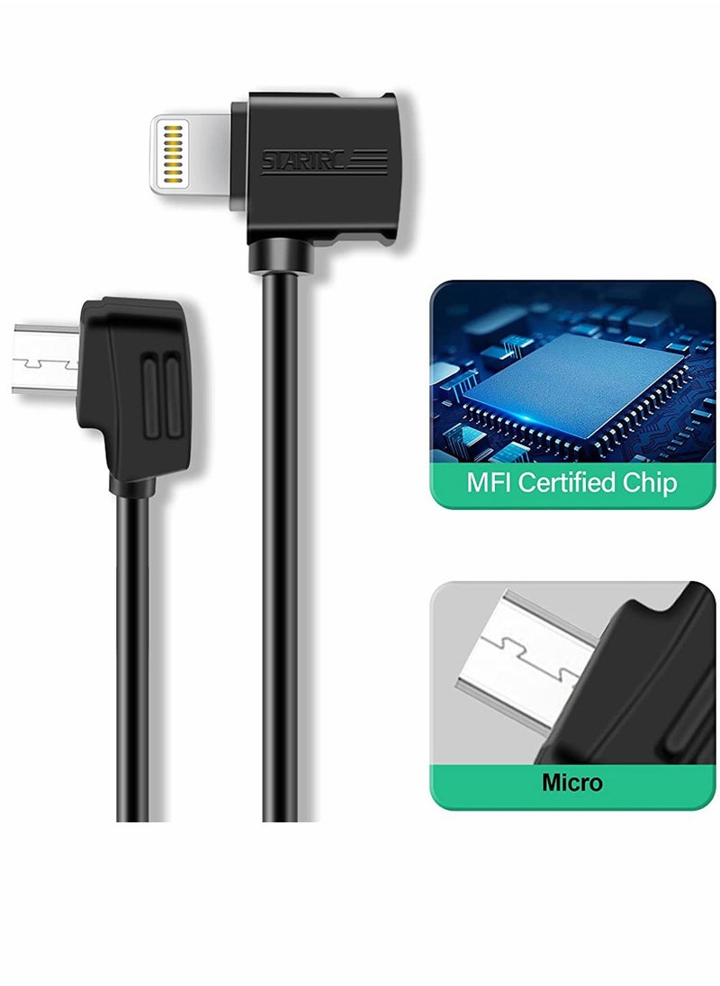 SYOSI - 2 Pack Lightning Data Cable to Micro USB for Mini SE Mavic Pro Zoom Air Spark Controller Accessories - Image 1