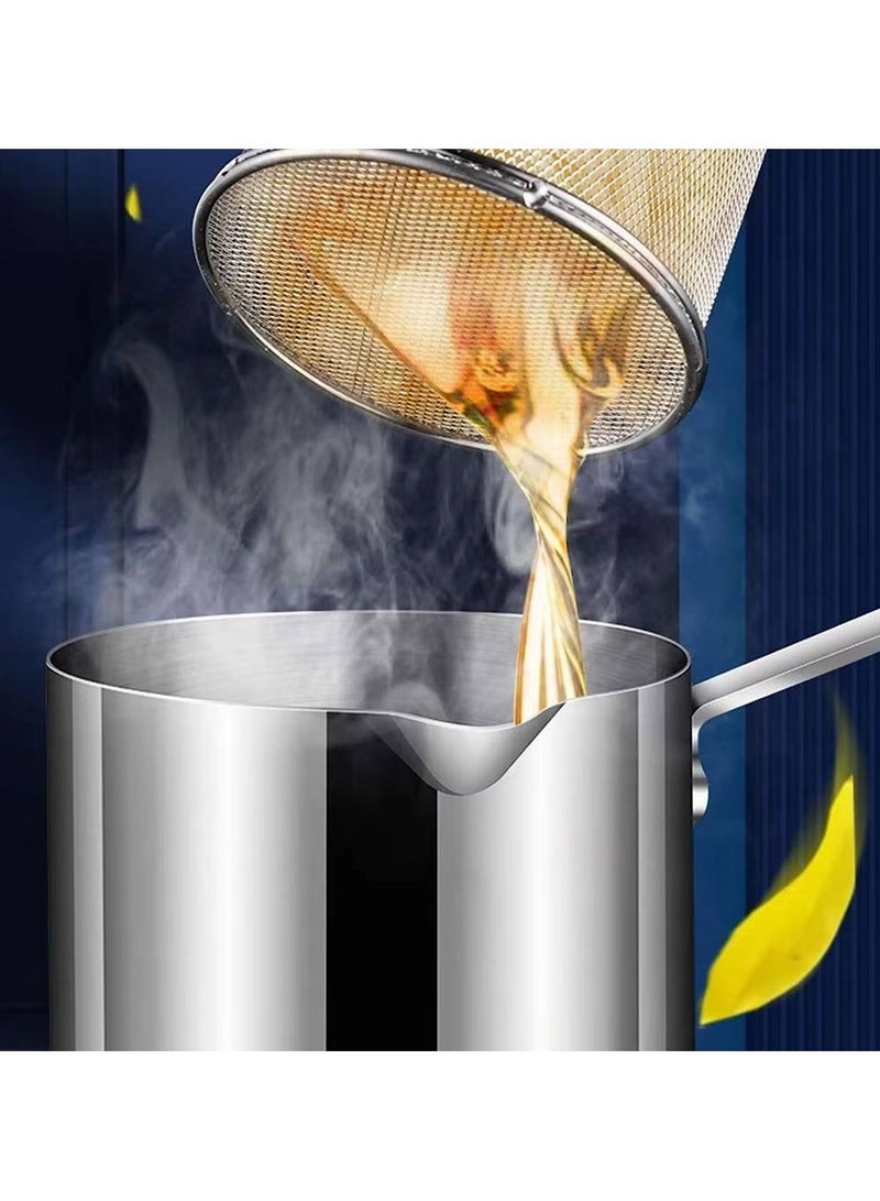 Deep Frying Pot Kitchen Fryer With Strainer Stainless Steel Tempura Fryer Pan Fry Pot Chicken Fried Chicken Cooking Tools  - Image 4