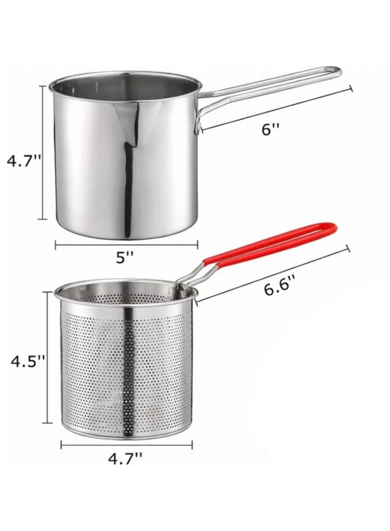 Deep Frying Pot Kitchen Fryer With Strainer Stainless Steel Tempura Fryer Pan Fry Pot Chicken Fried Chicken Cooking Tools  - Image 5