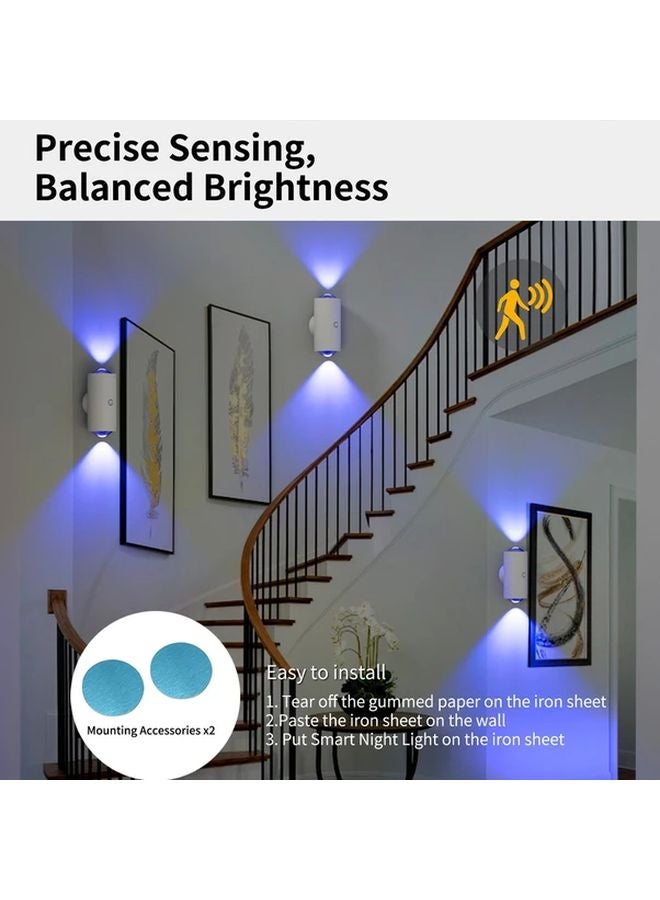 ضوء جدار LED قابل لإعادة الشحن عبر USB، حساس للحركة، متدرج RGB، قابل لتعديل الإضاءة - Image 5