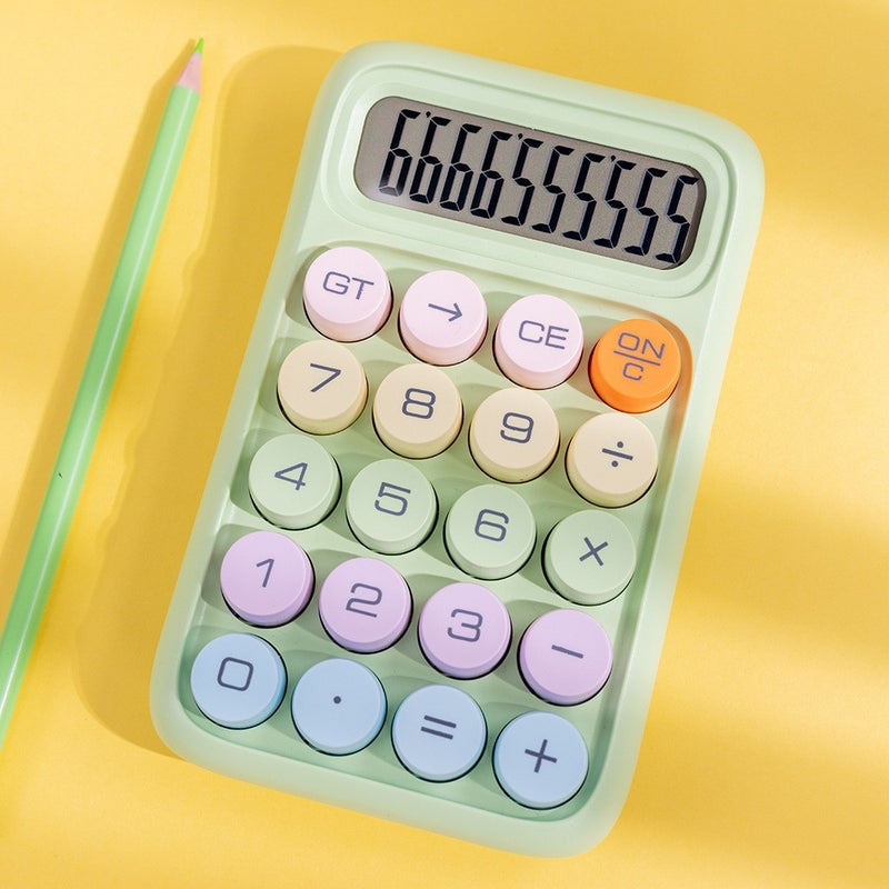 Color Mechanical Keyboard Calculator Dopamine Color High-Looking Internet Celebrity Office Computer Financial Special Calculator - Image 1
