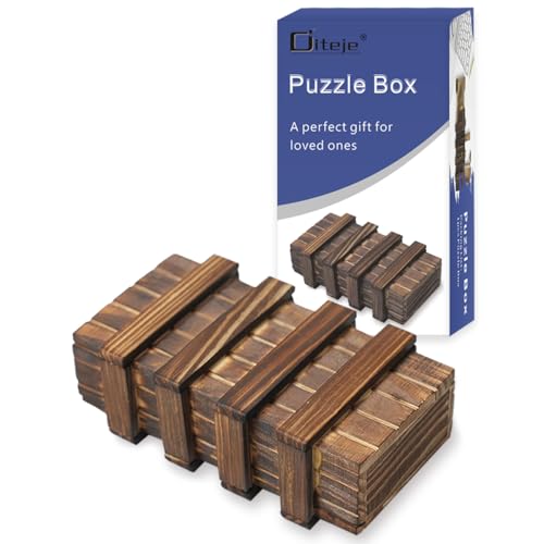 Diteje Puzzle Box Magic Boxes Case Card Holders with Secret Hidden Compartment - Image 1