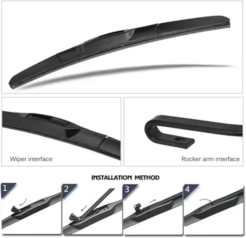 DEMULAX Car Front Wiper Blades for Nissan Versa 2013-2018 - Image 2