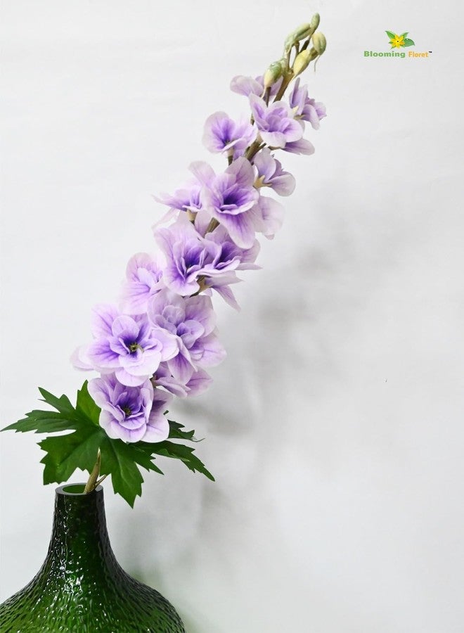 Blooming Floret Artificial Delphinium Flower Sticks | 82 cm Long Decorative Stems | Premium Faux Flowers for Vases & Events (Lavender Frost) - Image 1