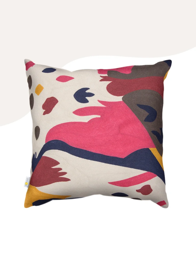 دوناتيلا تغطية وسادة مطرزة مزخرفة Multicolour 45x45cm (بدون حشو)