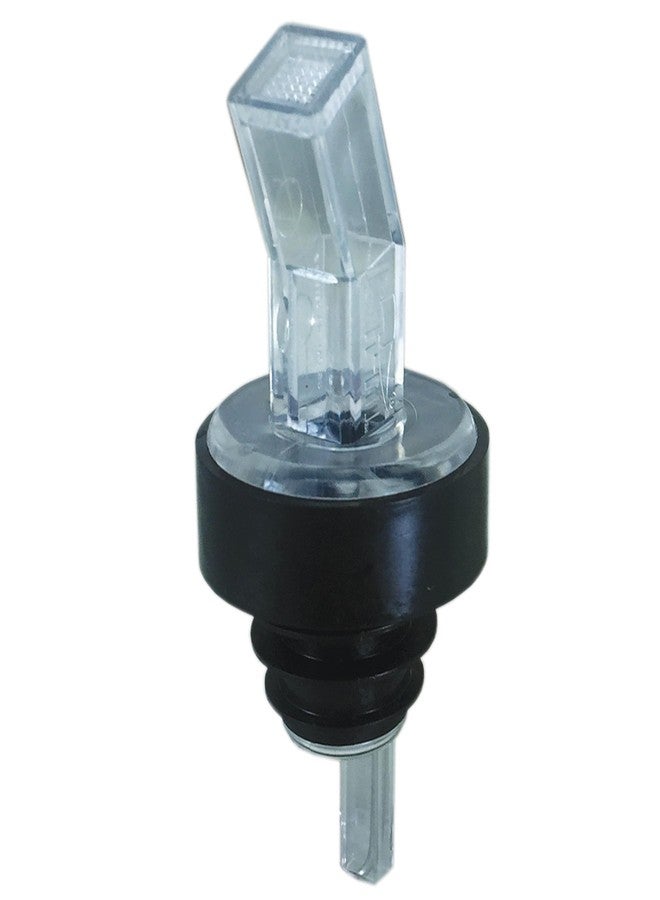 Spill-Stop 313-00 Ban-M Screened Liquor Pourer, Plastic Free-Pourer with Clear Spouts and Black Collars, Keeps Debris Out, Fits Standard Bottles, Dozen Pack - Image 1