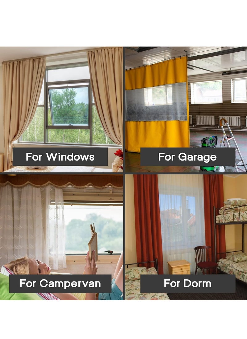 Bukela - Plastic Curtain Hooks for Window Curtain or Door Curtain, Plastic Curtain Header Tape Drapery Hooks 100Pack - Image 1
