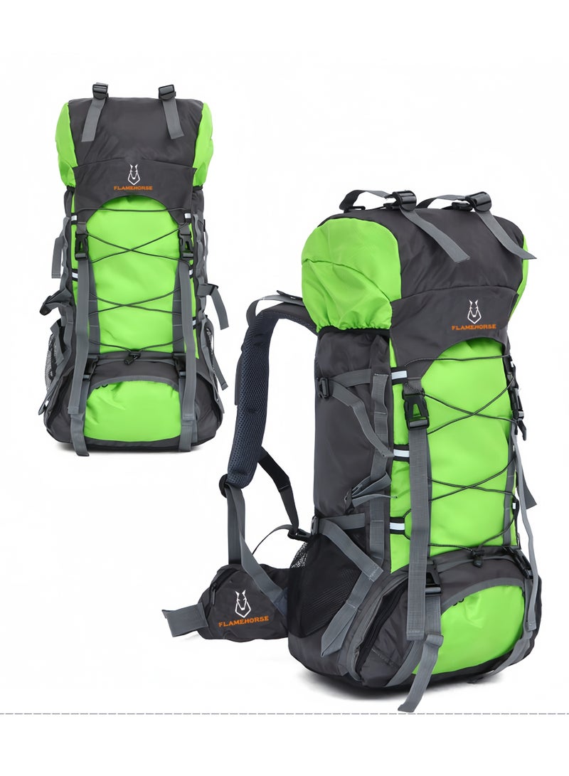 FLAMEHORSE New 60L Backpack Outdoor Backpack Men and Women Mountaineering Bag Rainproof Backpack - Image 2