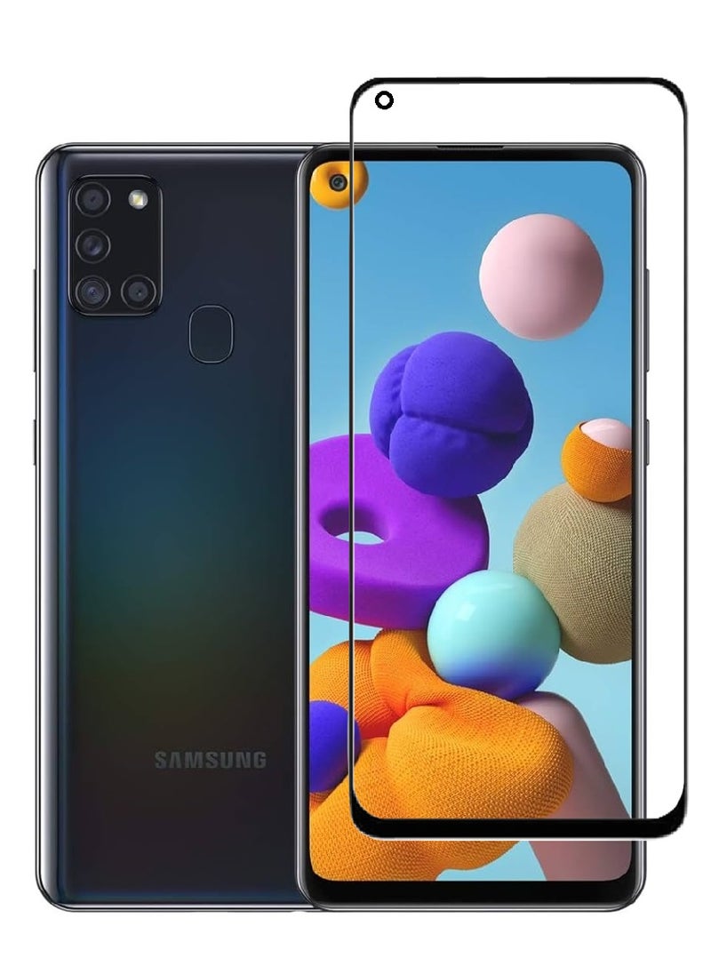 AINA Tempered Glass Screen Protector 5D Designed For Samsung Galaxy A21s Full Glue Edge to Edge Full Screen Coverage And Bubble Free - Image 1