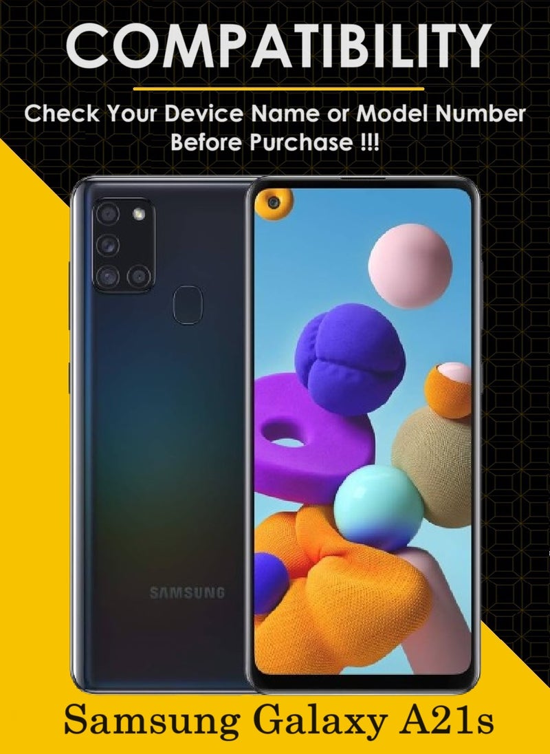 AINA Tempered Glass Screen Protector 5D Designed For Samsung Galaxy A21s Full Glue Edge to Edge Full Screen Coverage And Bubble Free - Image 3