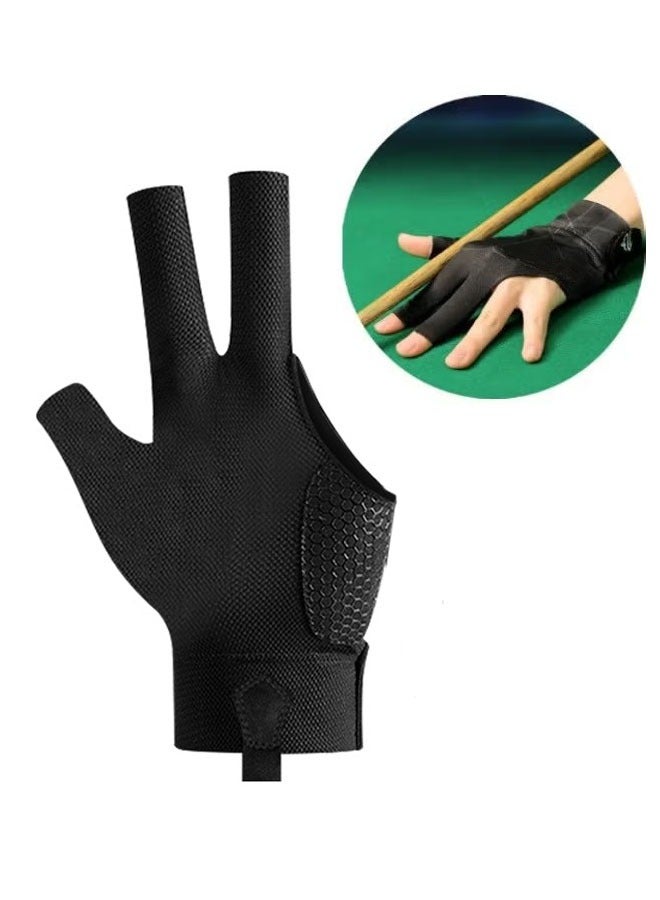 زفيف 1 أجهزة كمبيوتر قفازات البلياردو والقفازات الخفيفة والثلاثية ذات ثلاثة أصابع وتنس سنوكر تنس غير قفازات غير منقوصة مناسبة لليد اليسرى - Image 1