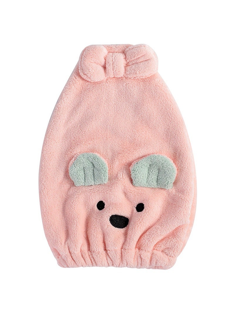 Goolsky 1pc Dry Hair Hat Hair Drying Towel for Women Microfiber Dry Hair Cap with Cute Rabbit Ears Quick Drying Bath Cap Cartoon Hair Turbans Twist Super Absorbent Hair Towel Hair Wrap for Women Girls - Image 1