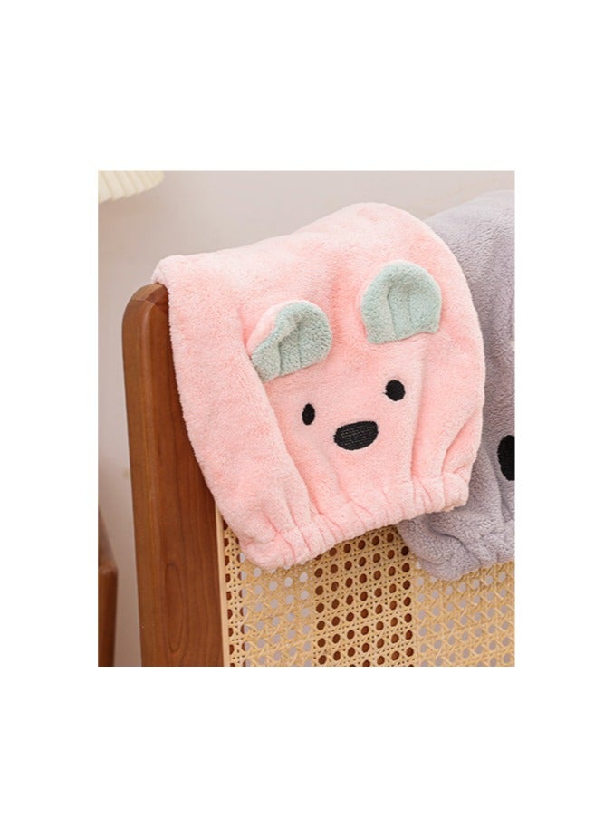 Goolsky 1pc Dry Hair Hat Hair Drying Towel for Women Microfiber Dry Hair Cap with Cute Rabbit Ears Quick Drying Bath Cap Cartoon Hair Turbans Twist Super Absorbent Hair Towel Hair Wrap for Women Girls - Image 4