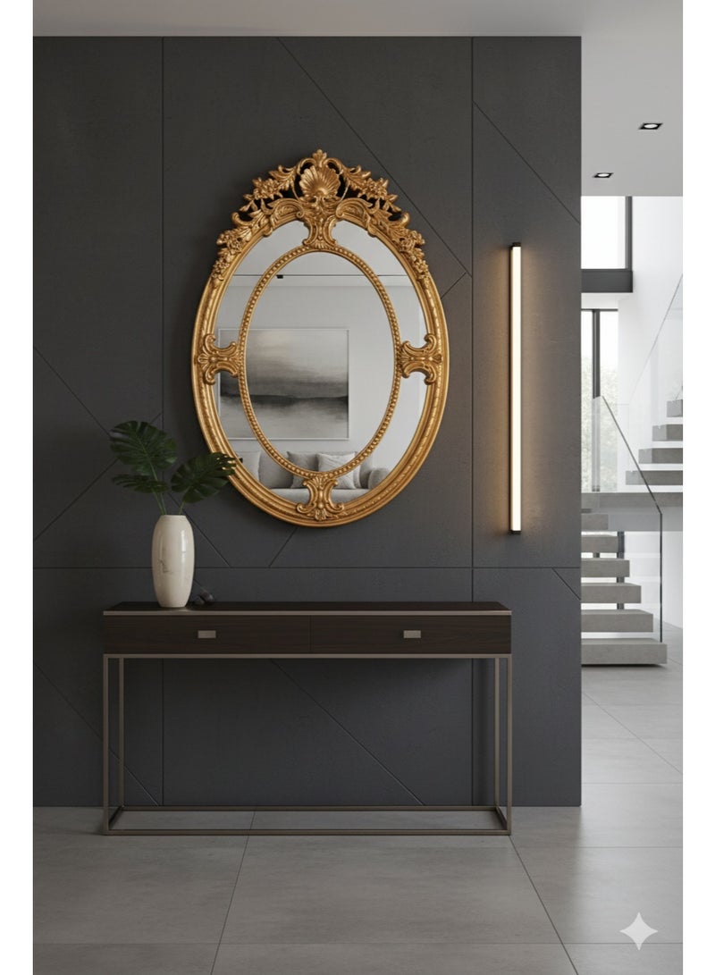 Generic420apple An elegant mirror with a luxurious frame adds a touch of sophistication to the space. 80 x 54 cm - Image 2