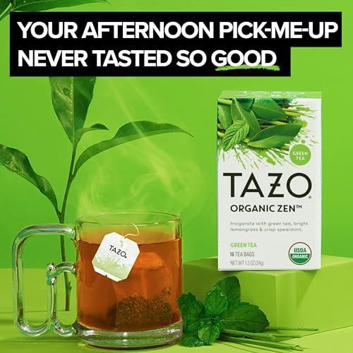 TAZO Organic Zen Green Tea Bags Caffeine Free Tea with Refreshing Lemongrass  Spearmint 96 Total Tea Bags 16ct  Pack of 6 - Image 5