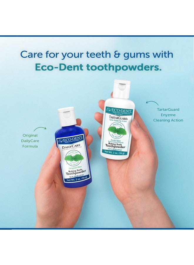 Eco-Dent TartarGuard Baking Soda Toothpowder - Enzyme Cleaning Action for Tartar Control, SLS-Free, Fluoride-Free Toothpaste Alternative, Fresh Mint Tooth Powder, 2 Oz (Pack of 2) - Image 4