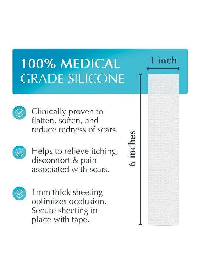 MyNewGel Advanced Silicone Scar Treatment Sheets for OLD, NEW Scars, Surgery, Keloids, C-Section, Burns, by NewGel Plus by MyNew Gel, 1" x 6" Sheet (4 Count) - CLEAR - Image 5