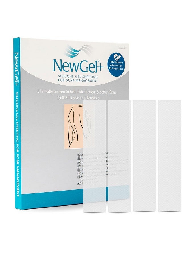 MyNewGel Advanced Silicone Scar Treatment Sheets for OLD, NEW Scars, Surgery, Keloids, C-Section, Burns, by NewGel Plus by MyNew Gel, 1" x 6" Sheet (4 Count) - CLEAR - Image 1