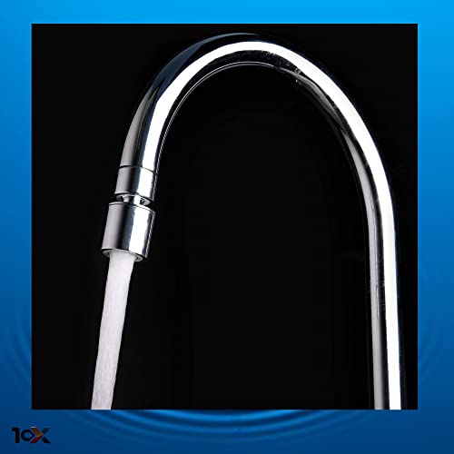 10X Brass Sink Tap FLPR-7562 Rotatable Neck Wall Mount Chrome Plated - Image 4