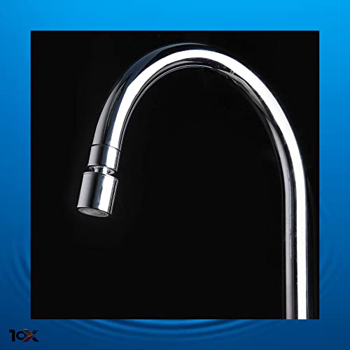 10X Brass Sink Tap FLPR-7562 Rotatable Neck Wall Mount Chrome Plated - Image 3
