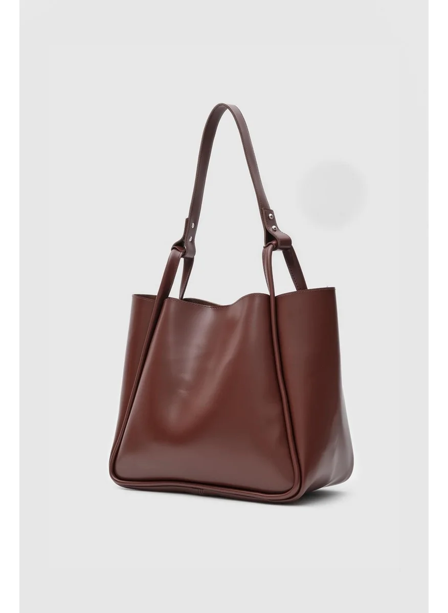 Shule Bags Pera Hazelnut Shell Shoulder Bag