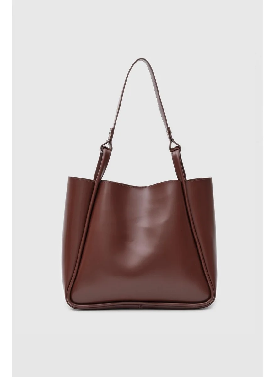 Shule Bags Pera Hazelnut Shell Shoulder Bag