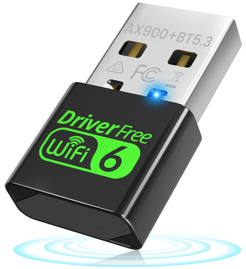 Auscoumer USB WiFi 6 Adapter for PC Desktop Laptop 900Mbps Dual Band 245GHz with Bluetooth 53 Nano Size Plug Play Windows 1110 DriverFree Reconnect 7 Devices Simultaneously - Image 2