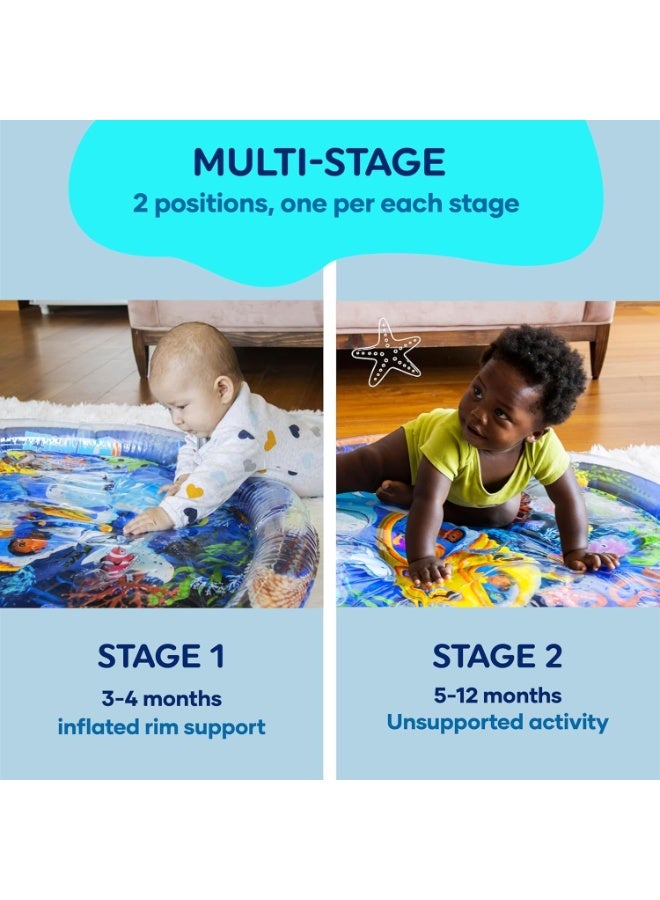 ممز بلانيت سجاده مائيه الحجم الكبير 100 * 100 *8  سم من ممز بلانيت ،العاب اطفال حديثي الولاده تساعد علي تقويه عضلات الرقبه و الزحف حتي سن 5 سنوات ، مركز نشاط كبير جدا متعدد المراحل للاطفال والالعاب الحسية، سجاده لعب قابل للنفخ، هدية تحفيز بصري للاولاد والبنات, العاب للاطفال من سن 3 شهور ، العاب للبيبي_ سجاده اطفال ، العاب اطفال - Image 4