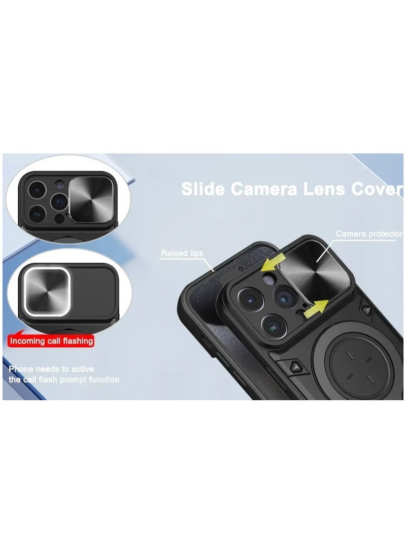 Magnetic case for iPhone 16 Pro Max with sliding camera. Armored shockproof cover-Blue  - Image 2