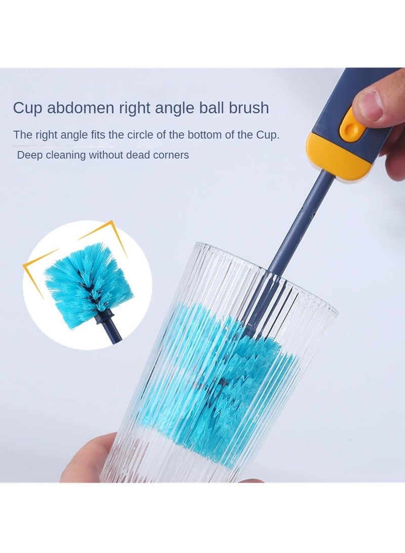 SYOSI 4-in-1 Retractable Bottle Brush with Long Handle, Versatile Silicone Cleaning Tool, Ideal for Baby Bottles, Narrow Neck Sport Water Cups, Tumblers, Glass Vases  - Image 3