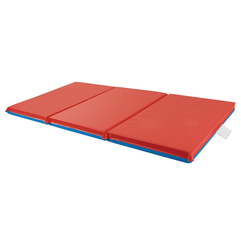 ECR4Kids ECR4Kids Premium Folding Rest Mat 3Section 2in Sleeping Pad BlueRed 1Piece