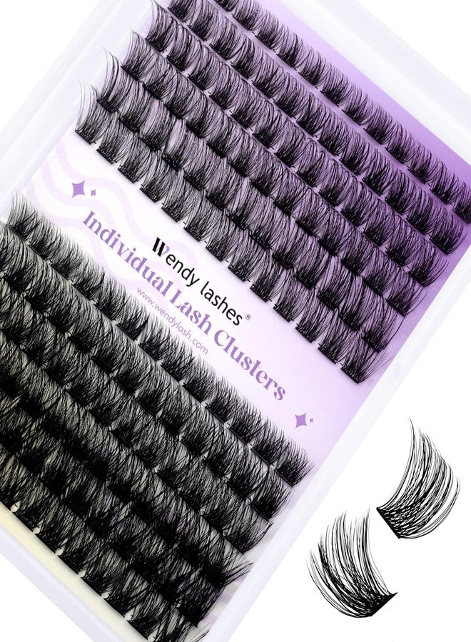 WENDY LASHES Cluster Lashes Individual Lash Extensions DIY Eyelashes C/D Curl Cluster Lash DIY Soft and Wispy Clusters Eyelashes Extensions Eyelash Clusters Extensions(Natural/Volume-0.07D,12-16mm Mixed) - Image 1