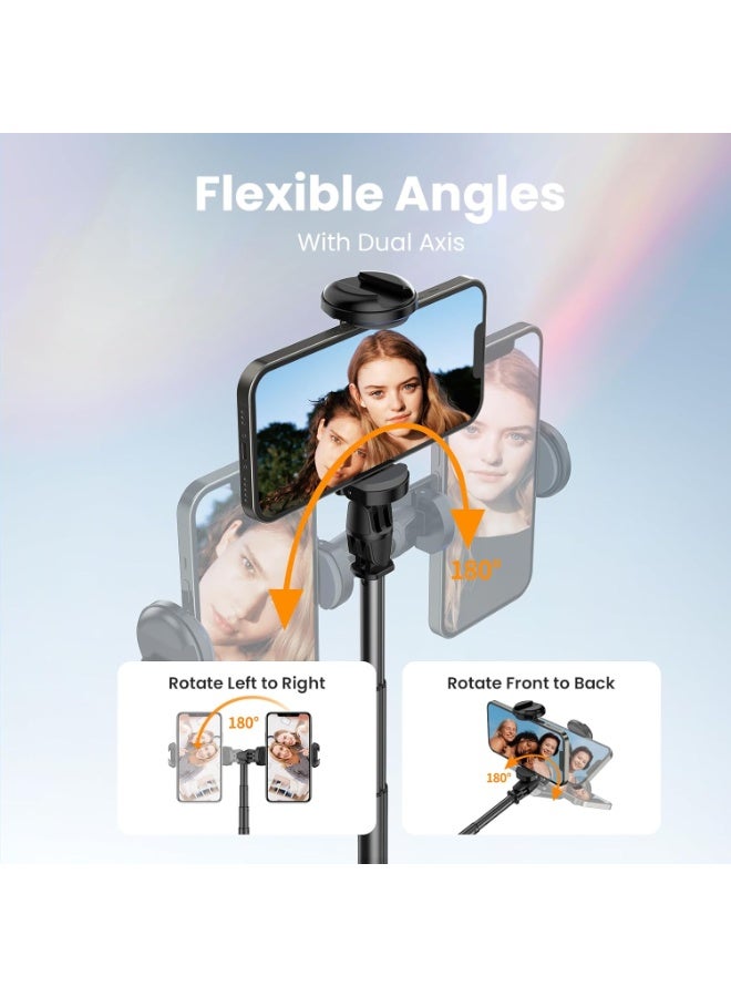TNW PL1 177cm Tripod Selfie Stick for iPhone 17 16 with Magnetic Remote, 360° Rotatable Phone Tripod Stand Portable Selfie Tripod for Travel/Vlogging/Selfies/Live/Video Recording - Image 4