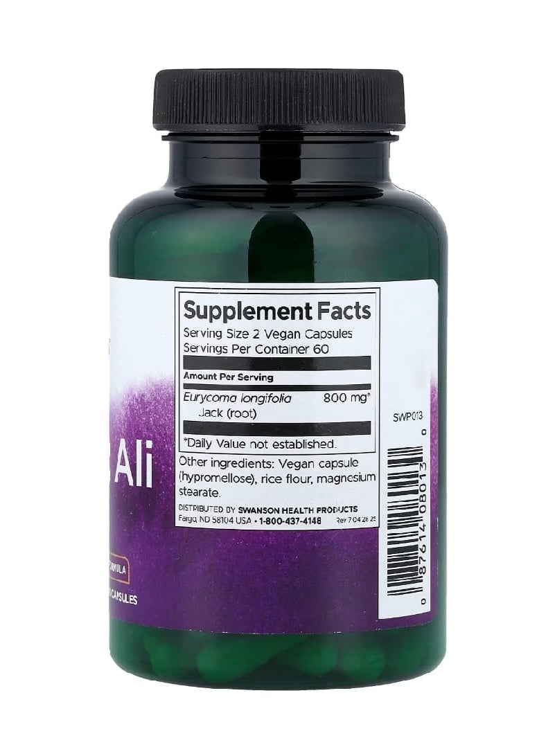 SWANSON Tongkat Ali 400 mg 120 Vegan Capsules - Image 2