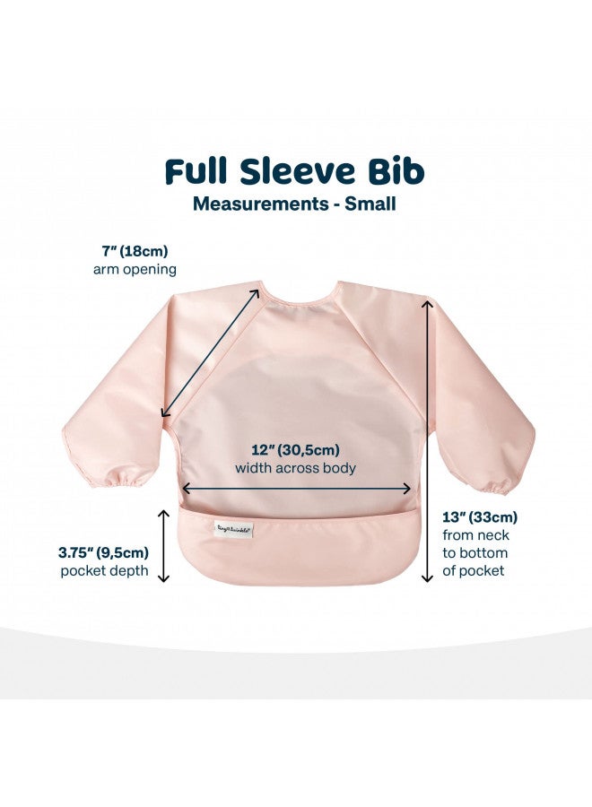 Tiny Twinkle Mess Proof Baby Bib, 2 Pack Long Sleeve Bib Outfit, Waterproof Bibs for Toddlers, Machine Washable, Tug Proof (Rose Burgundy, Large 2-4 Years) - Image 2