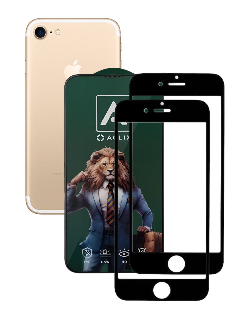 ACLIX 2 Pieces Antistatic ESD Dustproof Premium Quality High Definition Tempered Glass Screen Protector Designed For  iPhone 7 - Image 1